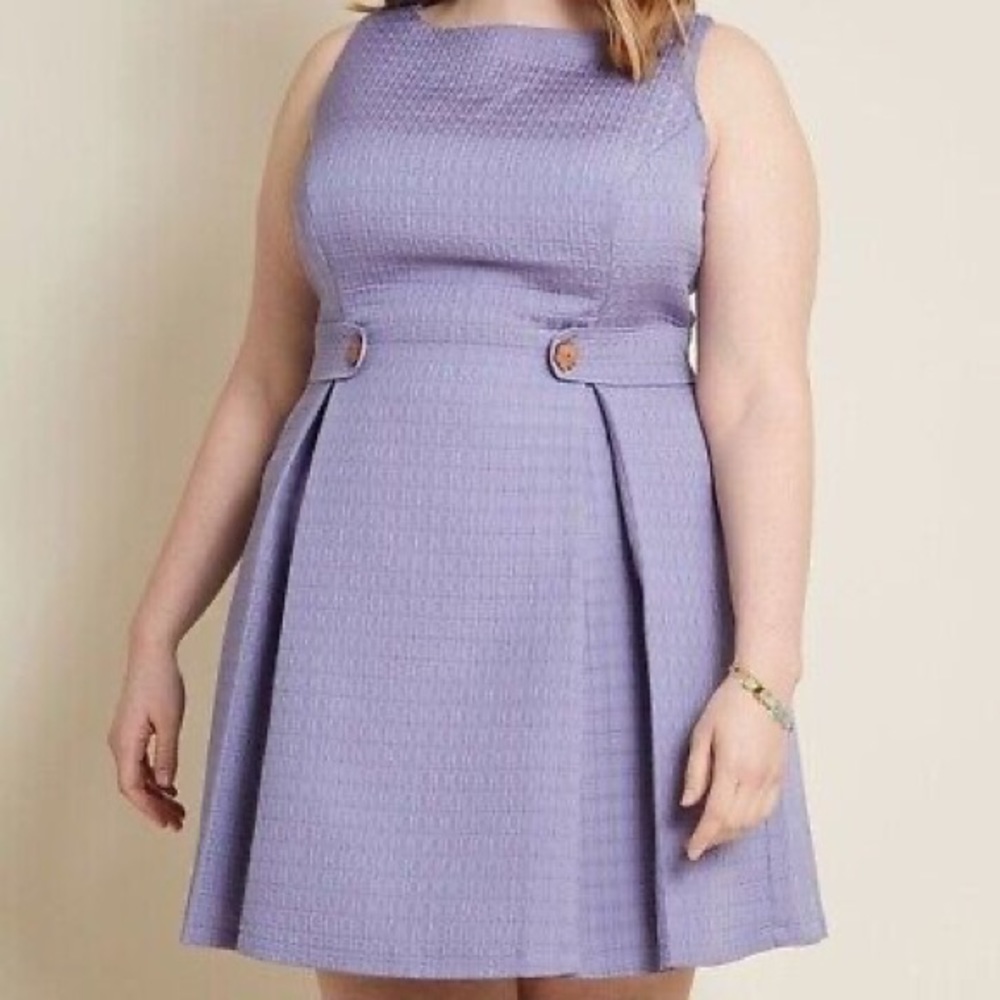 Lavender flower button dress